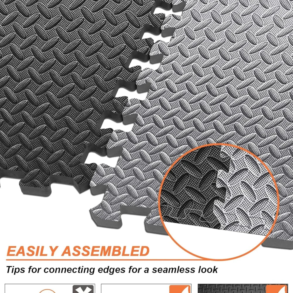 Non-Slip EVA Foam Puzzle Mat - Home Gym & Kids Safe