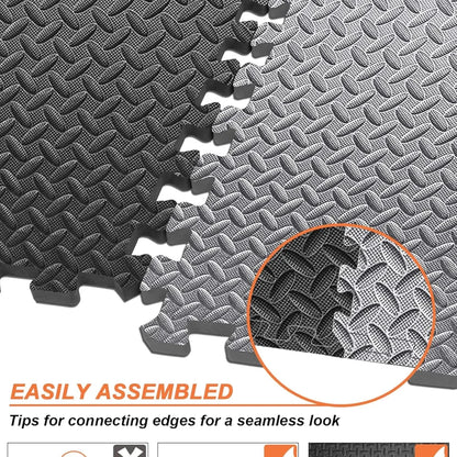 Non-Slip EVA Foam Puzzle Mat - Home Gym & Kids Safe