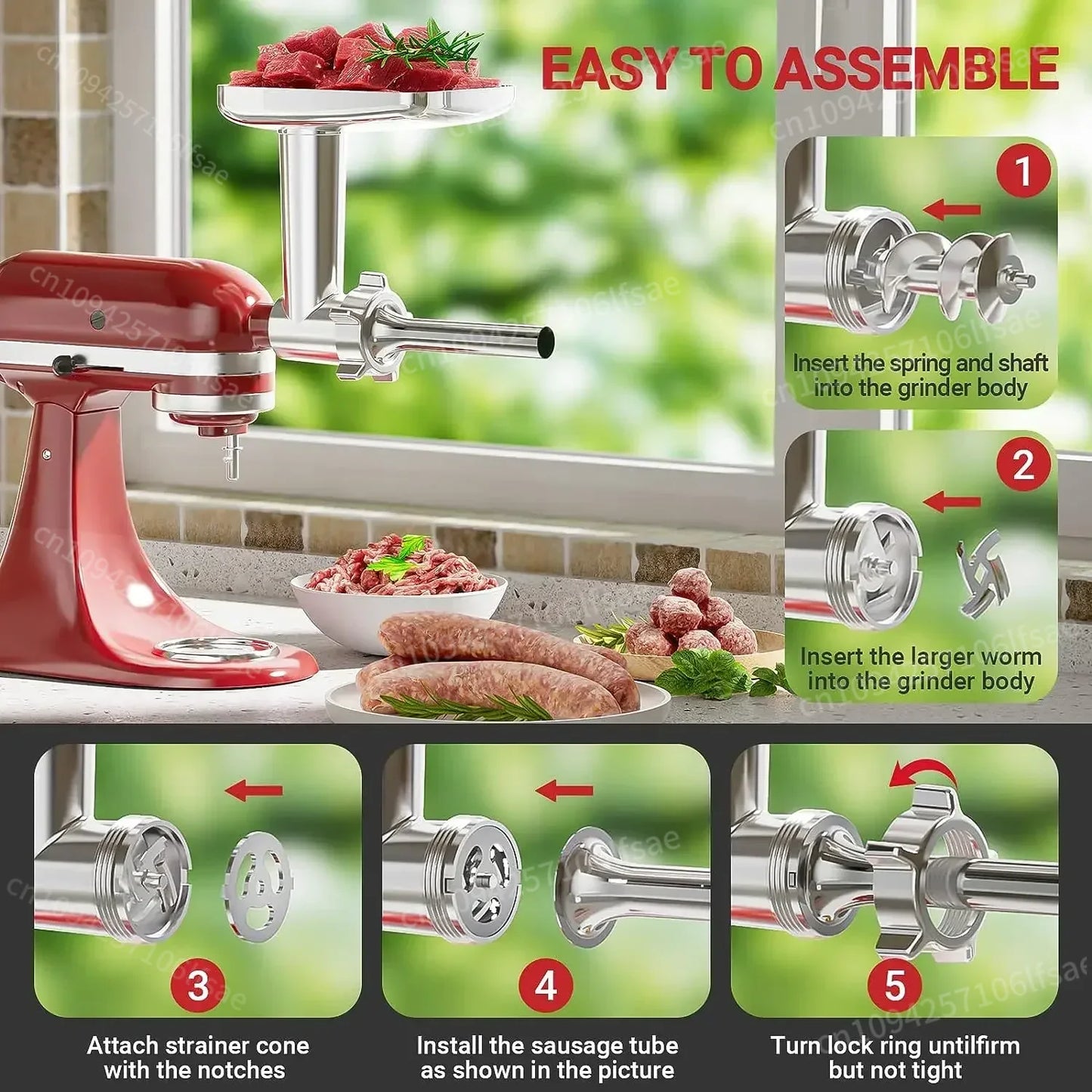 KitchenAid Metal Grinder: Meat & Sausage Attachment