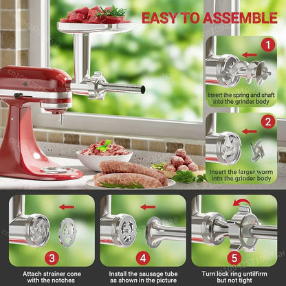 KitchenAid Metal Grinder: Meat & Sausage Attachment