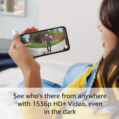 Pro Wired Video Doorbell with HD+ View, Two-Way Talk, Motion Detection & Alexa Integration