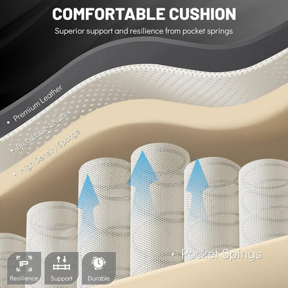 Executive Office 6-Point Massage Chair - 500LBS Capacity, Heated, Foot Rest, Big and Tall