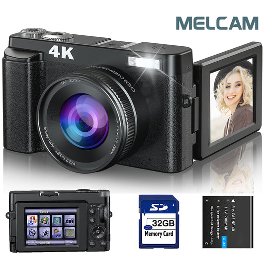 4K Photography Camera 48MP Flip Screen Autofocus Anti-Shake