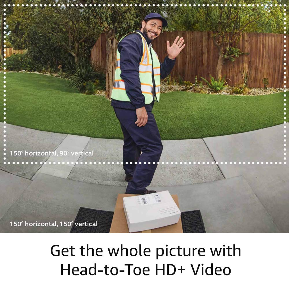 Pro Wired Video Doorbell with HD+ View, Two-Way Talk, Motion Detection & Alexa Integration