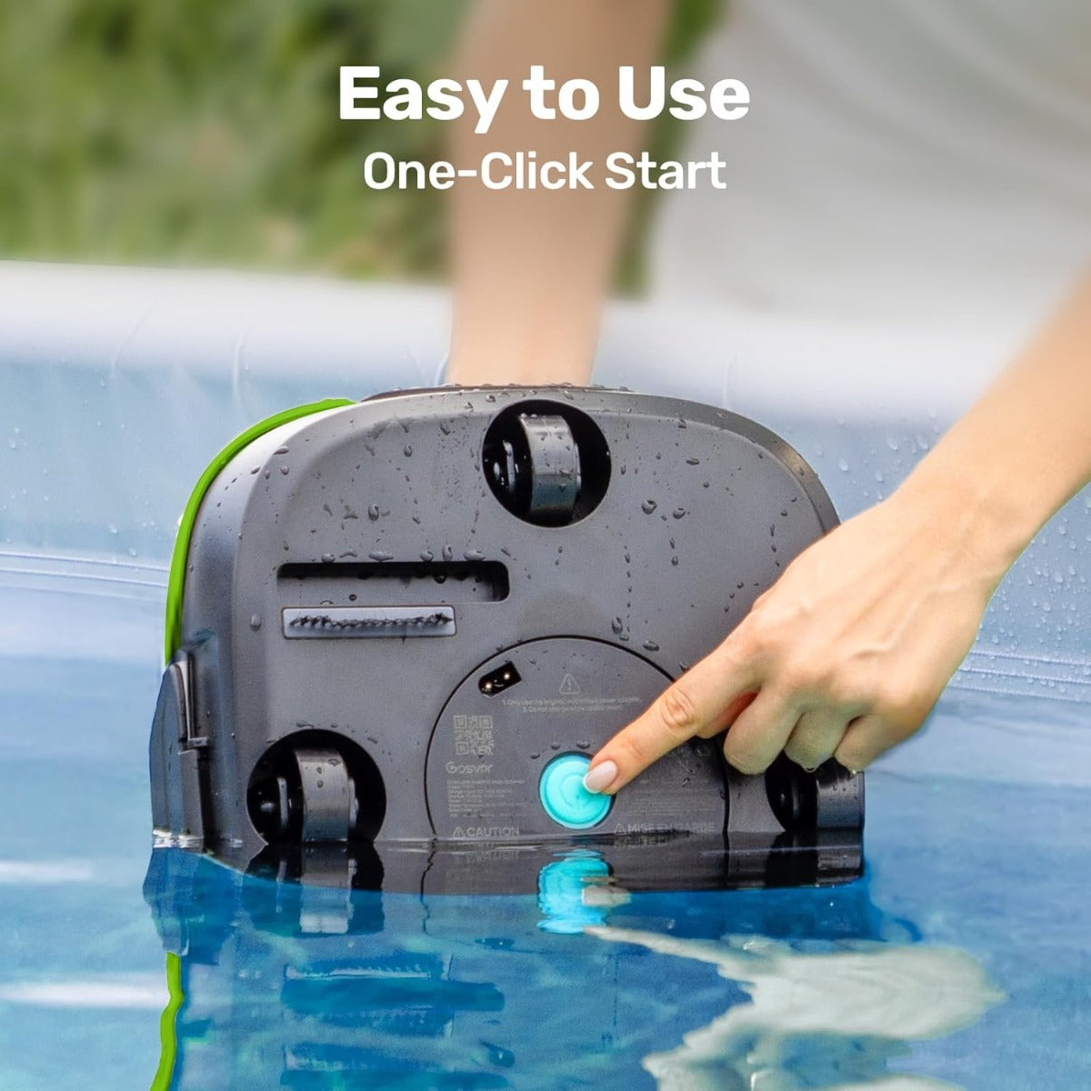 Cordless Robotic Pool Cleaner - 90 Min Runtime, Self-Parking