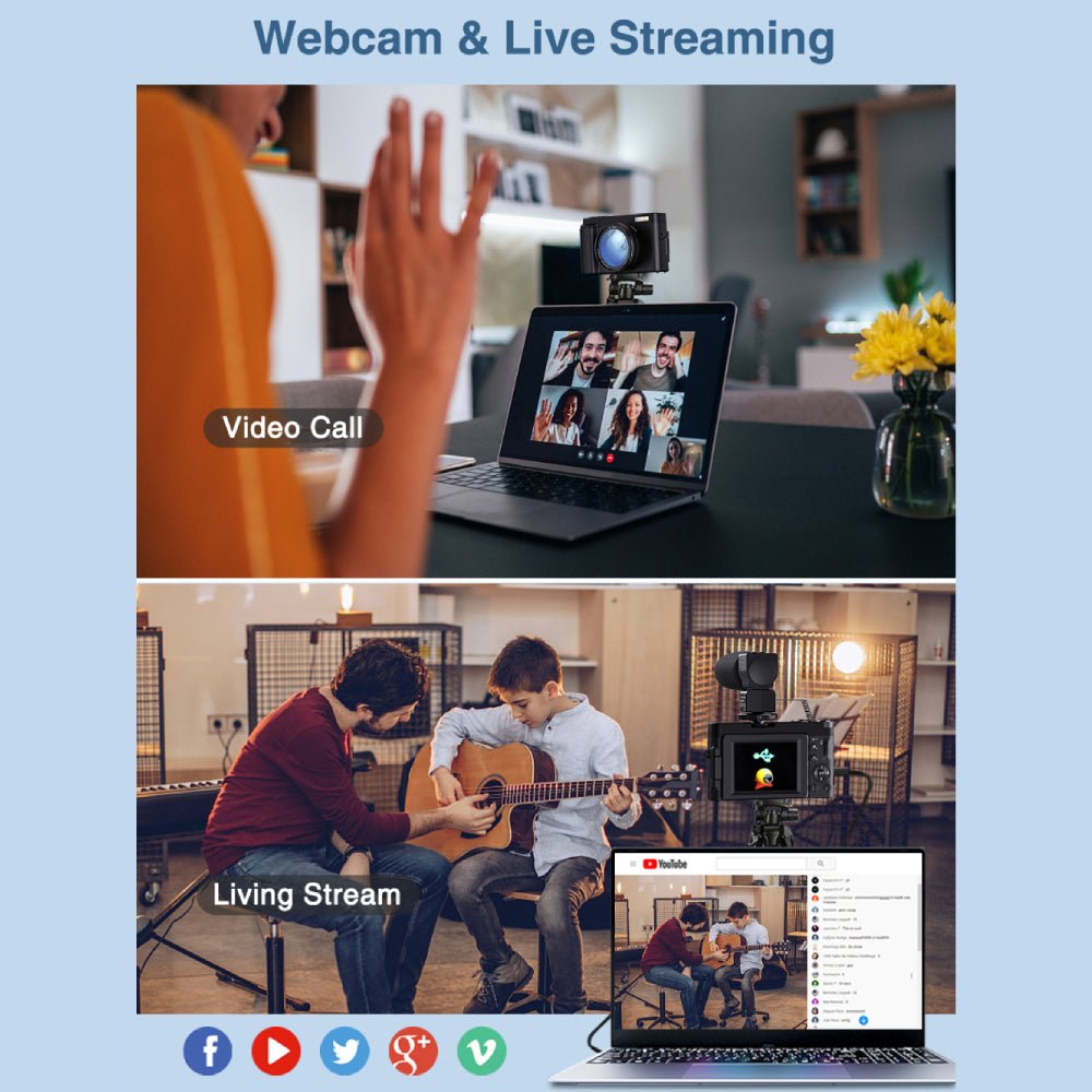 4K Photography Camera 48MP Flip Screen Autofocus Anti-Shake