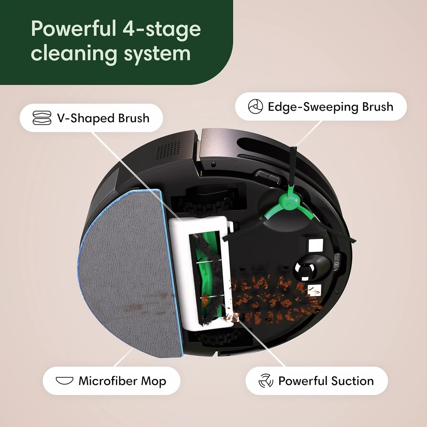 Robot Vacuum Mop Combo Y0140 - Smart Navigation & Powerful Suction