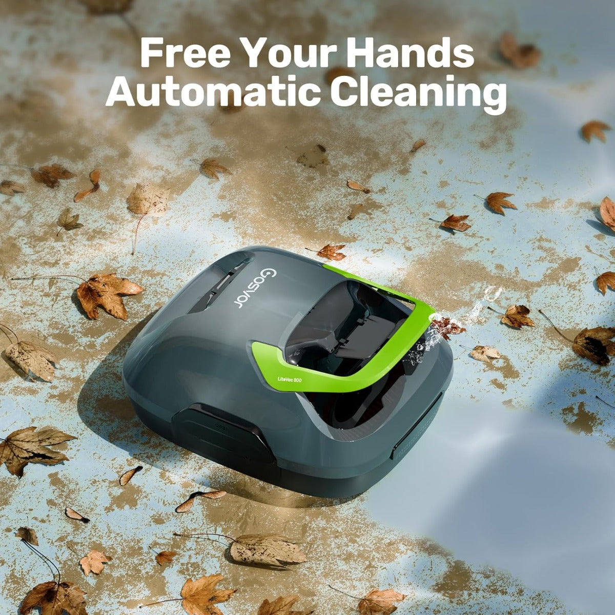 Cordless Robotic Pool Cleaner - 90 Min Runtime, Self-Parking